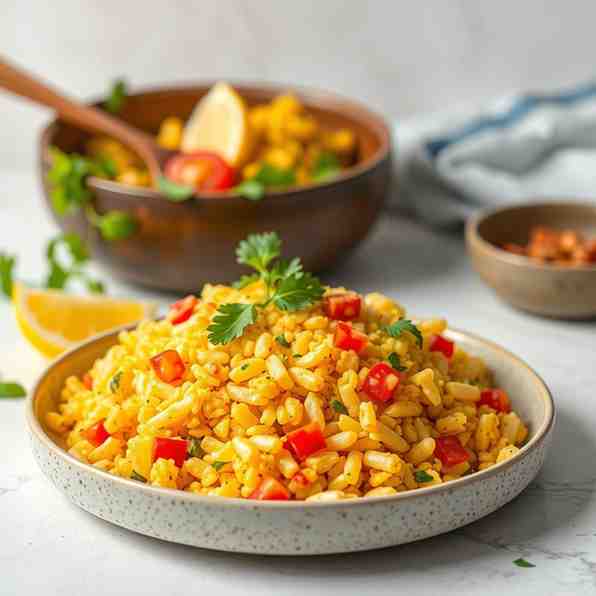 Quick Indian Recipes - Fluffy Poha Breakfast (Vegan)